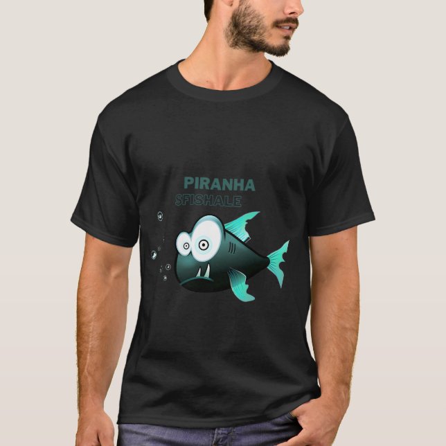 Camiseta pez piraña (Anverso)
