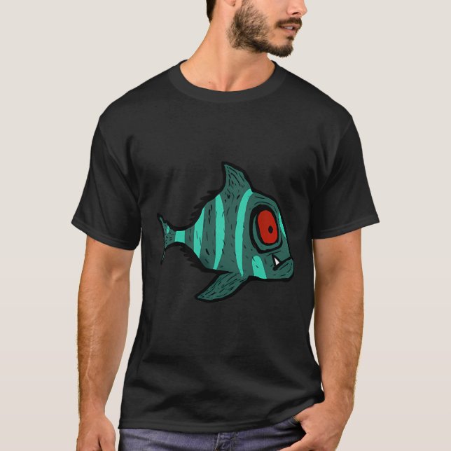 Camiseta pez piraña (Anverso)