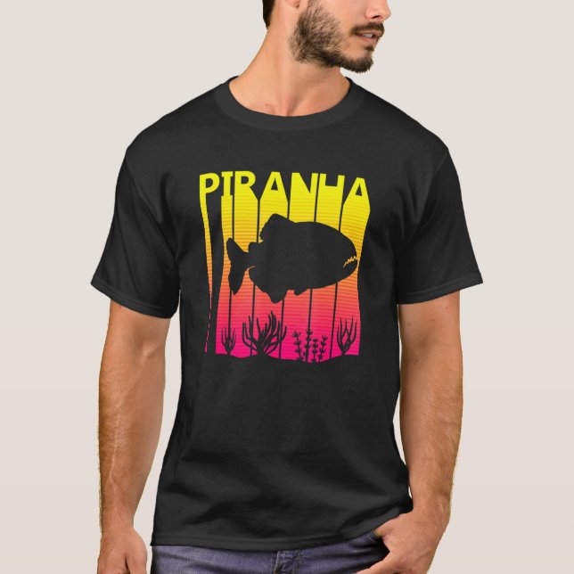 Camiseta Pez Piraña Retro (Anverso)