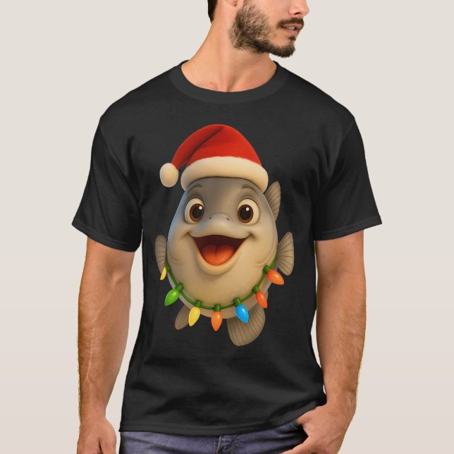 Camiseta Pez Pompano de Navidad (Anverso)