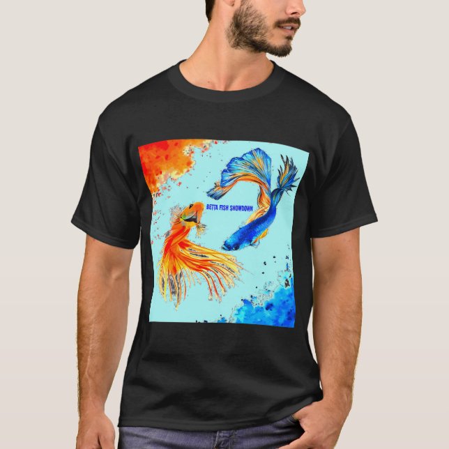 Camiseta Pez rayado colorido (Anverso)
