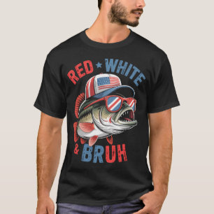 Camiseta Pez rojo País Tambor Rojo Agua Salada Bahía Pesca 