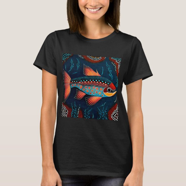 Camiseta Pez rojo y azul (Anverso)
