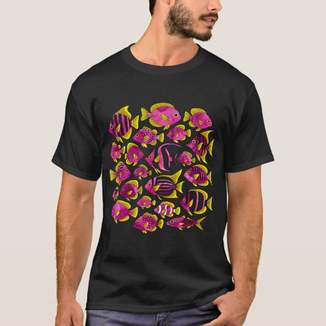 Camiseta Pez rosa acuarela (Anverso)