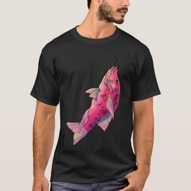 Camiseta Pez rosa, pez (Anverso)