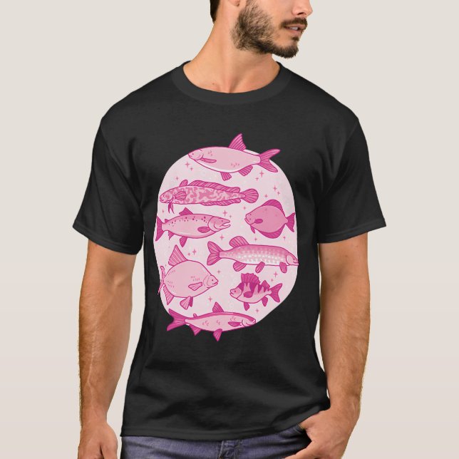 Camiseta Pez rosa y brillante (Anverso)