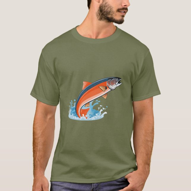 Camiseta Pez salmón (Anverso)