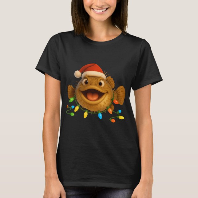 Camiseta Pez sapo de ostra de Navidad (Anverso)