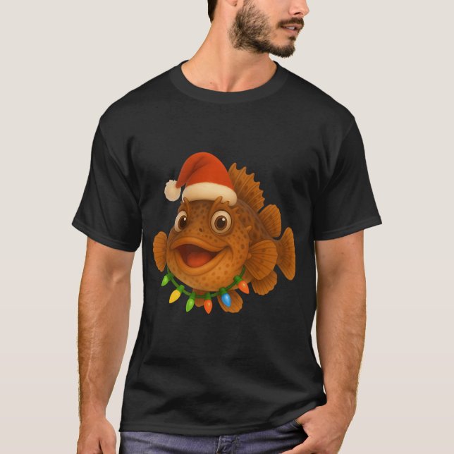 Camiseta Pez Sculpin de Navidad (Anverso)
