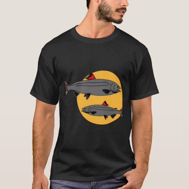 Camiseta Pez sobre amarillo mostaza (Anverso)