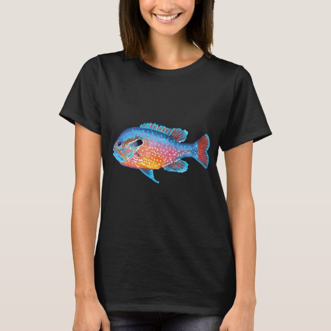 Camiseta Pez sol de manchas naranjas (Anverso)