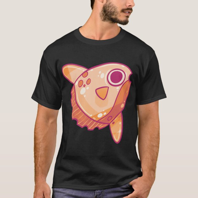 Camiseta Pez Sol Mola Mola Naranja (Anverso)