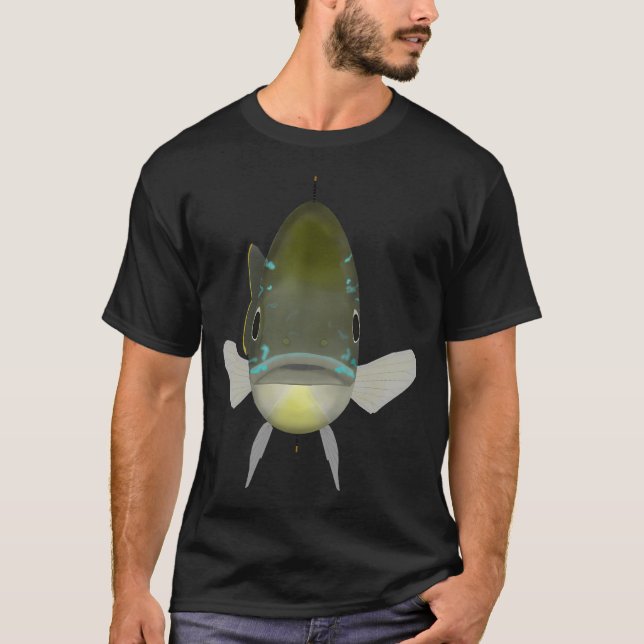 Camiseta Pez sol verde - Cabeza de pez (Anverso)