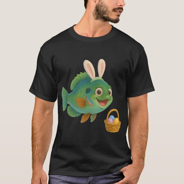 Camiseta Pez sol verde de Pascua (Anverso)