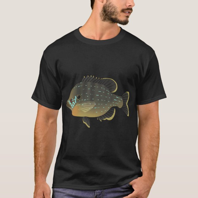 Camiseta Pez sol verde (L. cyanellus) (Anverso)