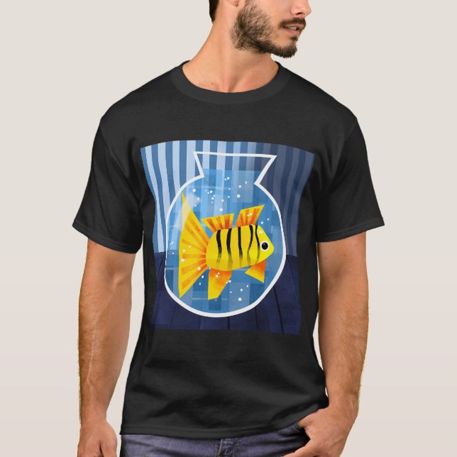 Camiseta Pez Sticker transparente (Anverso)