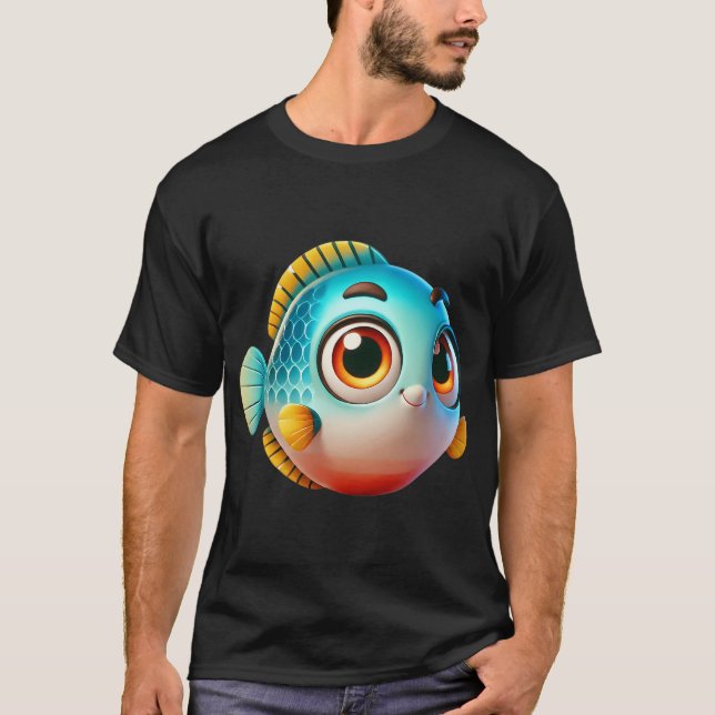 Camiseta Pez tambor adorable (Anverso)