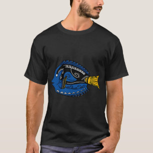 Camiseta Pez Tang Azul Tribal Coloreado