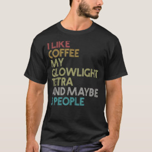 Camiseta Pez Tetra Glowlight Café Acuario Vintage Retro