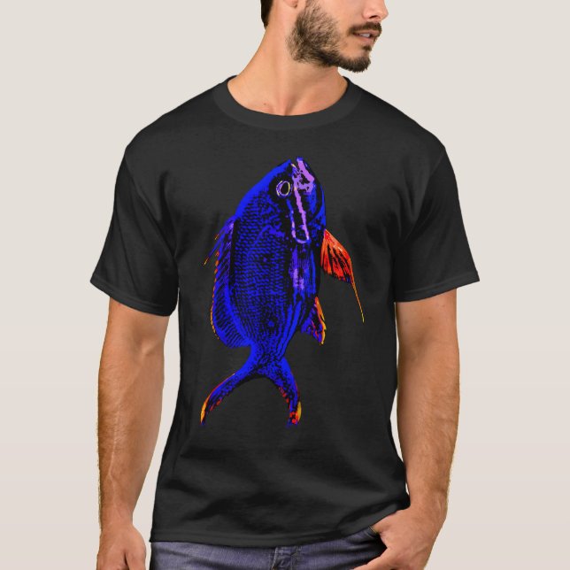 Camiseta Pez Tropical Azul (Anverso)