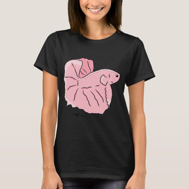 Camiseta Pez tropical melocotón (Anverso)