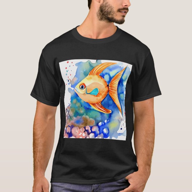 Camiseta Pez tropical naranja (Anverso)