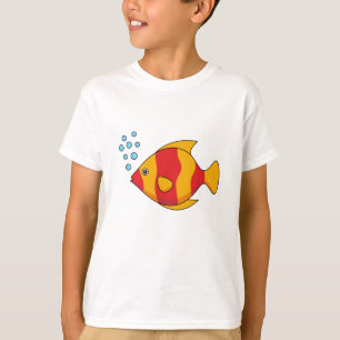 Camiseta Pez Tropical Naranja Rojo