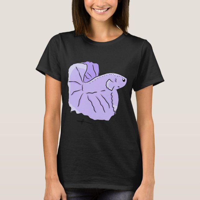 Camiseta Pez tropical púrpura (Anverso)