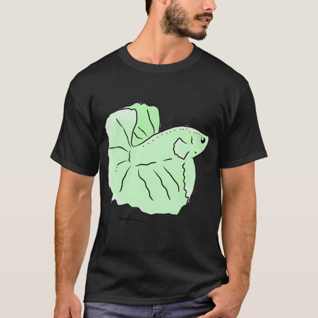 Camiseta Pez tropical verde (Anverso)