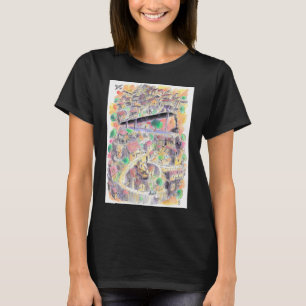 Camiseta Pez trucha arcoíris fumando — Ilus arte pop retro