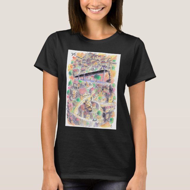 Camiseta Pez trucha arcoíris fumando — Ilus arte pop retro (Anverso)