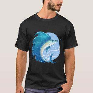 Camiseta Pez Vela Galaxia Azul Mágico Arte Oceánico