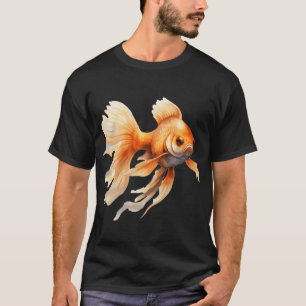Camiseta Pez velo naranja acuarela - Arte de peces de agua