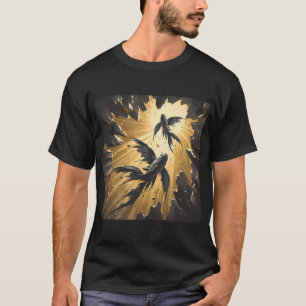 Camiseta Pez Volador Carboncillo, Arte Generado Por IA