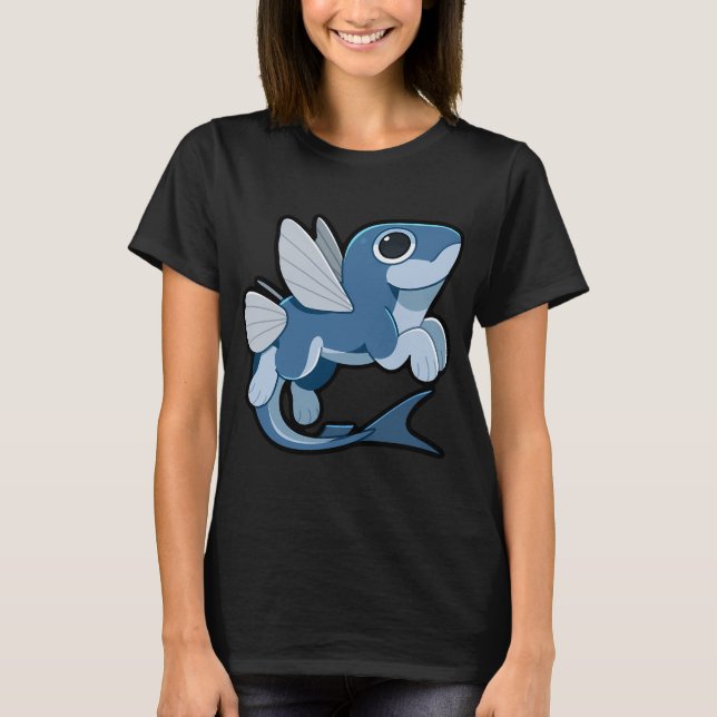 Camiseta Pez Volador Pescado Comercializable (Anverso)