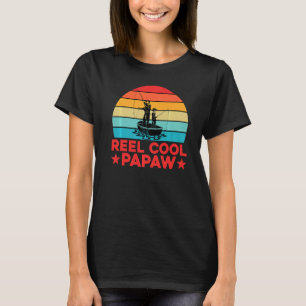 Camiseta Pezón Papá Pescador Genial Carrete Retro Vintage