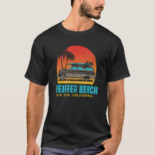 Camiseta Pfeiffer Beach Big Sur California Retro Woody Beac