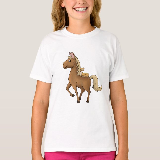 Camiseta Pferd und Katze  (Anverso)