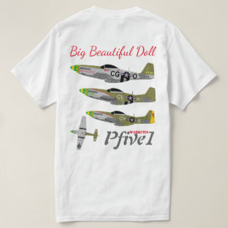 Camiseta Pfive1 P-51 "muñeca hermosa grande 55.a "