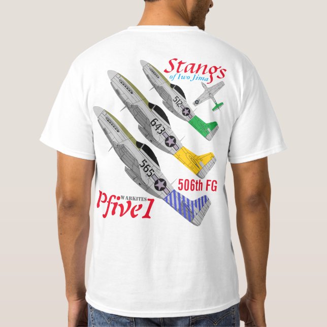 Camiseta Pfive1 Stangs de Iwo Jima 506o FG (Reverso)