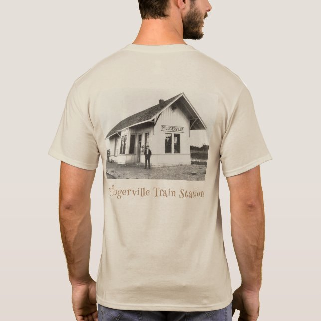 Camiseta Pflugshirt Pflugerville Texas Train Station T-hirt (Reverso)