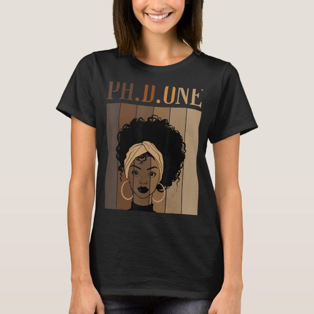 Camiseta PH D ONE PhD Doctorado Estudiante Graduación de Af (Anverso)