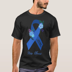 Camiseta Ph Floral Ribbon Menor Conciencia sobre el Abuso I