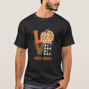 Camiseta Ph Love First Grado Profesor Pumpkin de Acción de 