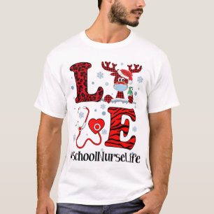 Camiseta Ph Love Reindeer School Navidades de enfermería Re