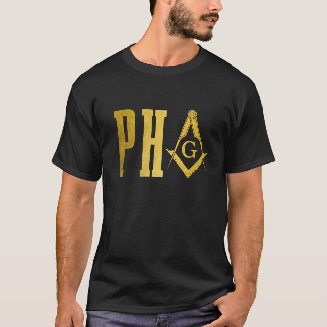 Camiseta Pha Prince Hall Mason Freemason Masonic Square & C (Anverso)