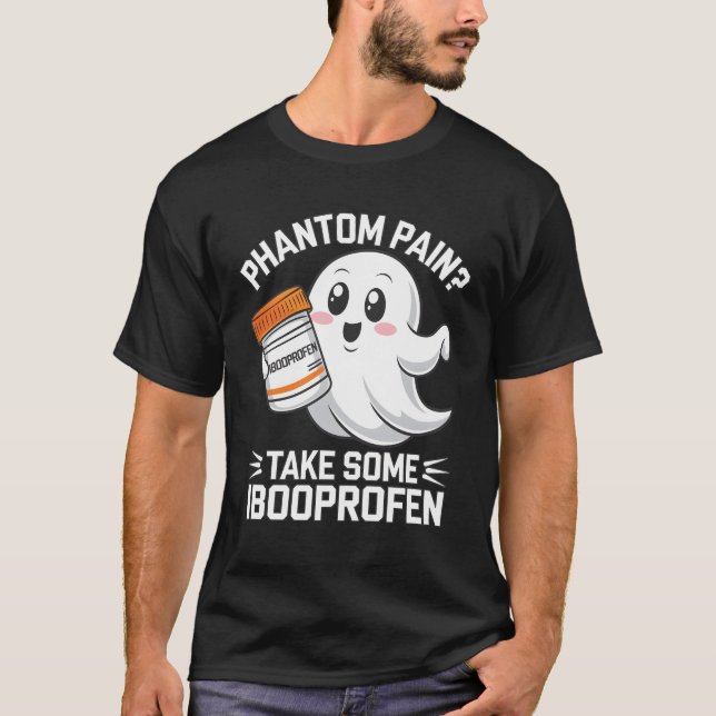 Camiseta Phantom Pain Ibuprofen Ghost Pharmacist Halloween (Anverso)
