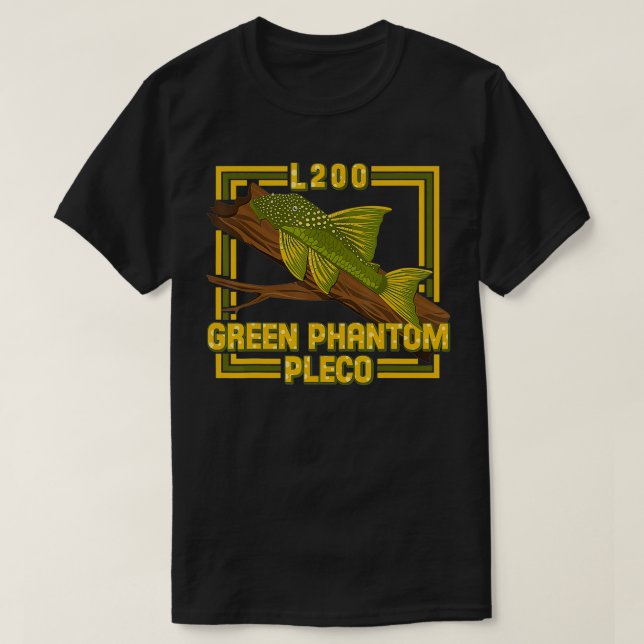 Camiseta Phantom Pleco L200 Acuario Ornamental Pescado Aqua (Diseño del anverso)