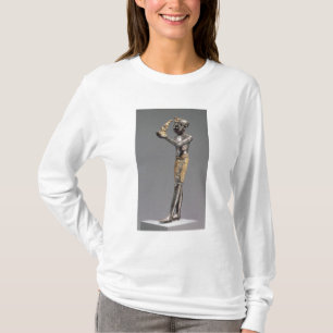Camiseta Pharaoh que hace un ofrecimiento antes de la diosa