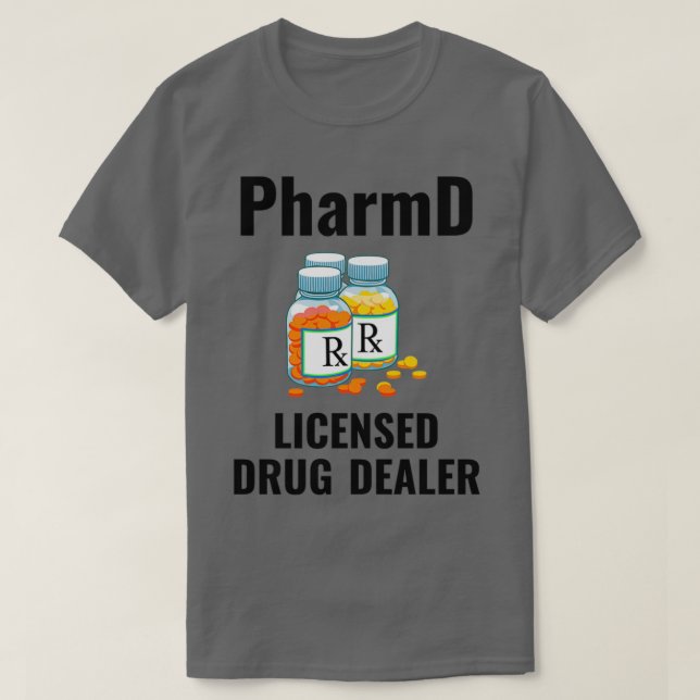 Camiseta Pharm Estudiante De Farmacia Con Licencia PharmD (Diseño del anverso)